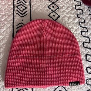 NOBULL pink sewn beanie one size